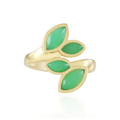 Zilveren ring met chrysopraasstenen