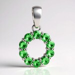 Ciondolo in argento con Tsavorite AAA del Kenia