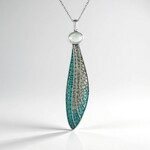 Collana in argento con Ametista Verde (Adela Silber)