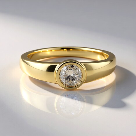 Bague en or et Diamant champagne I2 (de Melo Gold)