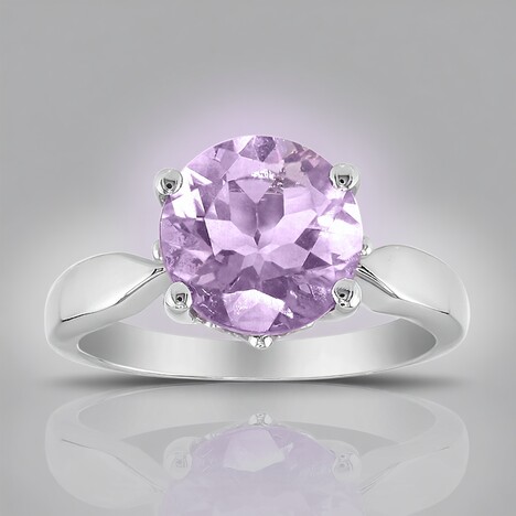 Bague en argent et Fluorite pourpre