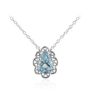 Collana in argento con Topazio Blu Cielo