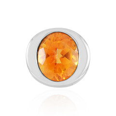 Colgante en plata con Topacio naranja