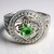 Anello in argento con Prehnite