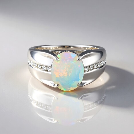 Bague en argent et Opale Welo (de Melo Essence)