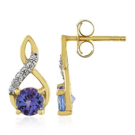 Pendientes en oro con Tanzanita (La Revelle)