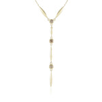 Collana in oro con Diamante Champagne I2 (de Melo)