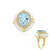 Anillo en plata con Topacio azul cielo