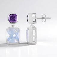 Orecchini in argento con Quarzo Blue Moon