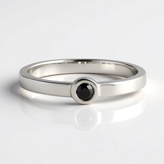 Anello in argento con Diamante Nero