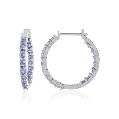 Pendientes en plata con Tanzanita