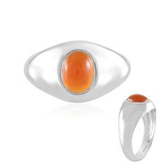 Roter Onyx-Silberring