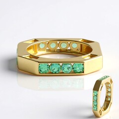 Anello in oro con Smeraldo Colombiano (de Melo Gold)