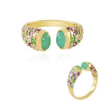Zilveren ring met chrysopraasstenen (KM by Juwelo)