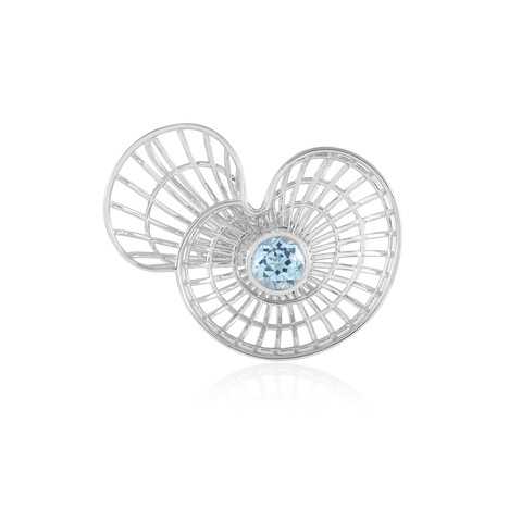 Ciondolo in argento con Topazio Blu Cielo (MONOSONO COLLECTION)