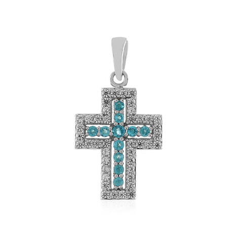 Blue Apatite Silver Pendant