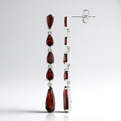 Orecchini in argento con Granato