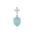 Colgante en plata con Calcedonia agua