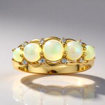 Anello in oro con Opale di Welo AAA