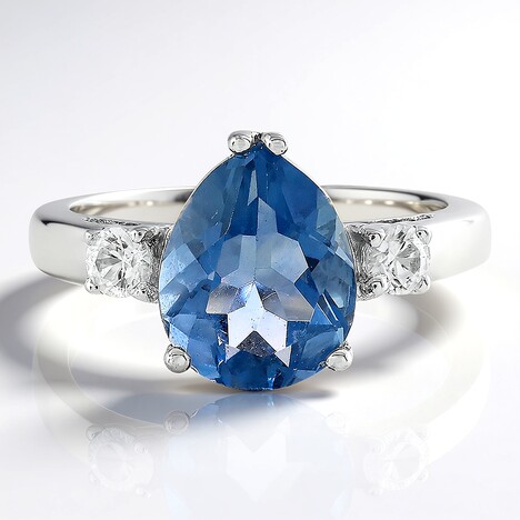 Anello in argento con Fluorite Cangiante