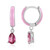 Pendientes en plata con Topacio rosa