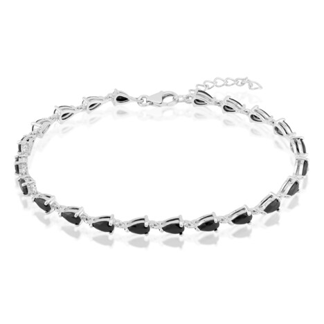 Bracciale in argento con Spinello Nero