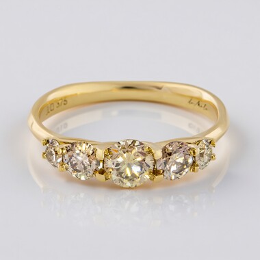 Bague en or et Diamant champagne SI2 d'Argyle (de Melo)