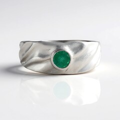 Anello in argento con Smeraldo Colombiano (de Melo Essence)