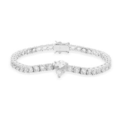 Weißer Topas-Silberarmband