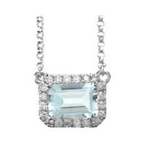 Collana in oro con Acquamarina Brasiliana AAA (CIRARI)