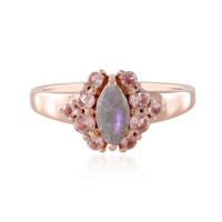 Anello in argento con Labradorite rosa Maniry