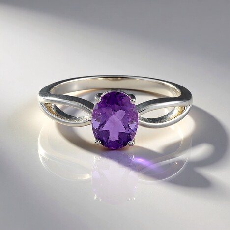 Anello in argento con Ametista del Marocco