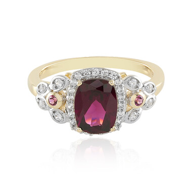 Magenta-Granat-Goldring