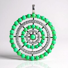 Ciondolo in argento con Crisoprasio