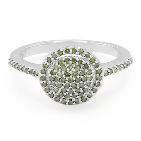 Fancy-Diamant-Silberring