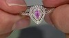 Zilveren ring met een Ceylon roze saffier