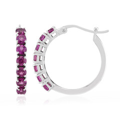 Orecchini in argento con Rodolite