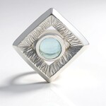Anello in argento con Topazio Blu Cielo (MONOSONO COLLECTION)