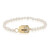 Weiße Süßwasserzuchtperlen-Silberarmband (Annette)