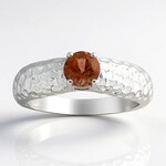 Anello in argento con Pietra del Sole dell'Oregon