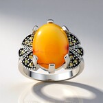 Anello in argento con Corniola (Annette classic)