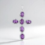 Ciondolo in argento con Fluorite Viola