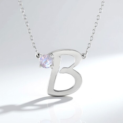 Collana in argento con Pietra di Luna Arcobaleno