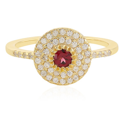 Bague en argent et Spinelle rouge noble
