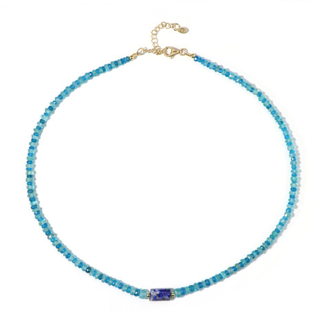 Zilveren halsketting met een lapis lazuli