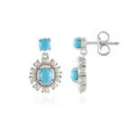 Pendientes en plata con Turquesa bella durmiente