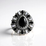 Anello in argento con Onice Nero (Desert Chic)