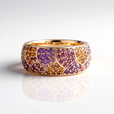 Anello in argento con Granato Essonite (KM by Juwelo)