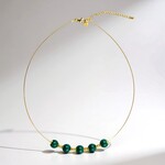Collana in argento con Malachite
