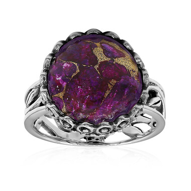 Anillo en plata con Turquesa púrpura del Mohave Kingman (Art of Nature)